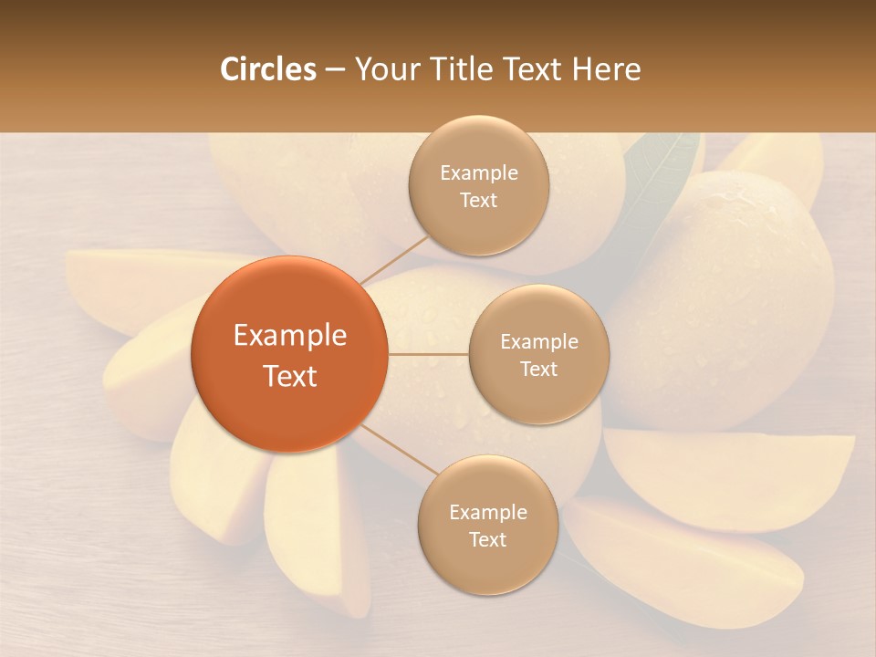 Cut Mango With Mango Leaf Juicy PowerPoint Template