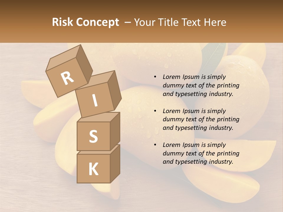 Cut Mango With Mango Leaf Juicy PowerPoint Template