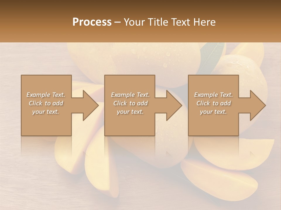 Cut Mango With Mango Leaf Juicy PowerPoint Template