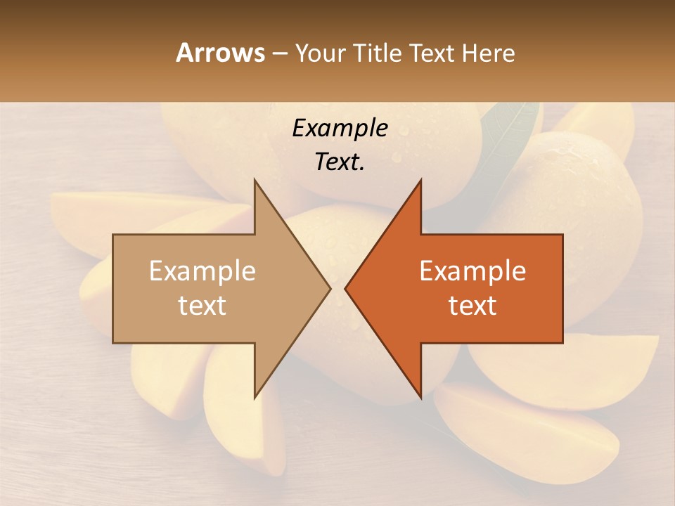 Cut Mango With Mango Leaf Juicy PowerPoint Template