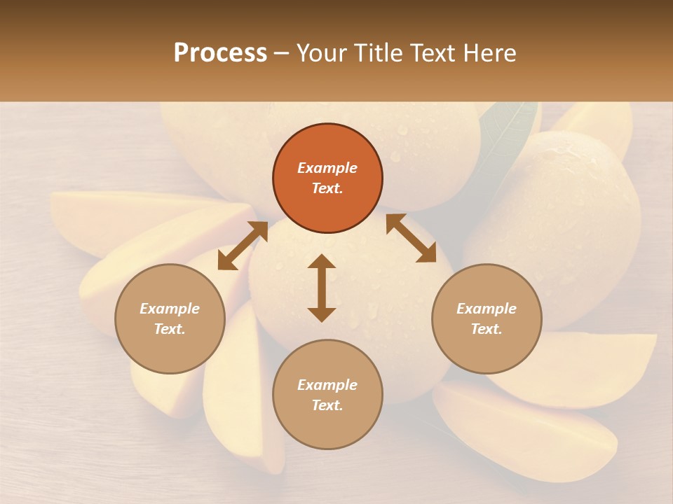 Cut Mango With Mango Leaf Juicy PowerPoint Template