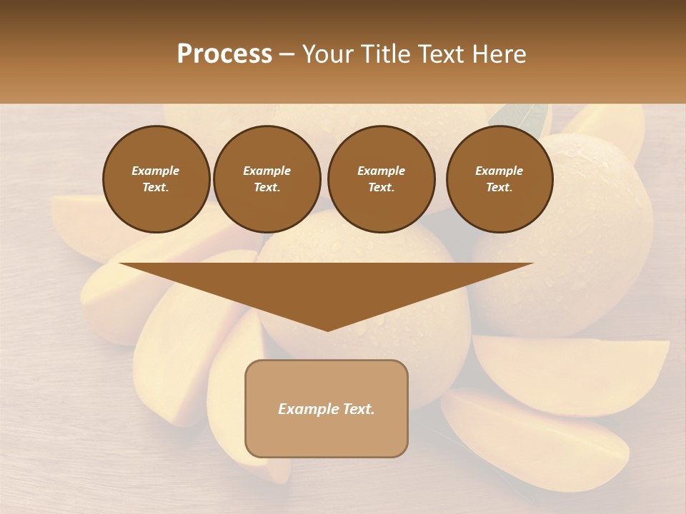 Cut Mango With Mango Leaf Juicy PowerPoint Template