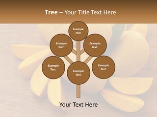 Cut Mango With Mango Leaf Juicy PowerPoint Template