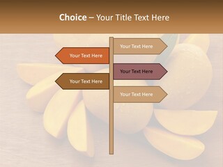 Cut Mango With Mango Leaf Juicy PowerPoint Template