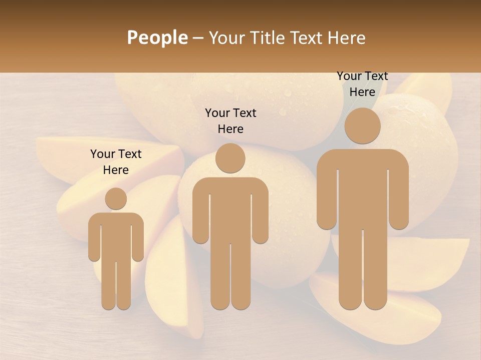 Cut Mango With Mango Leaf Juicy PowerPoint Template