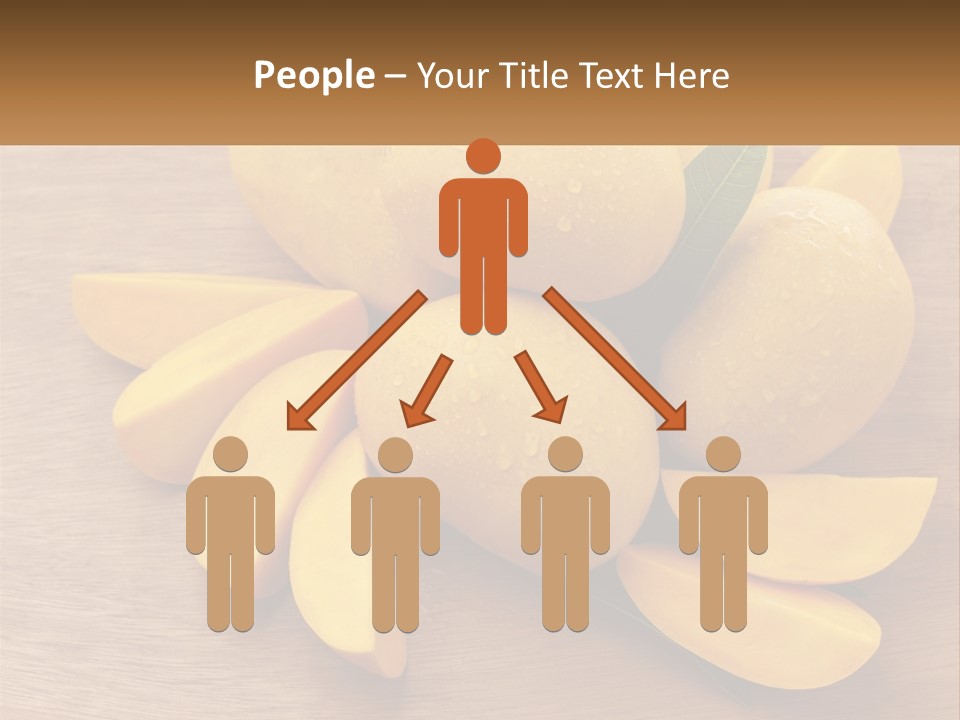 Cut Mango With Mango Leaf Juicy PowerPoint Template