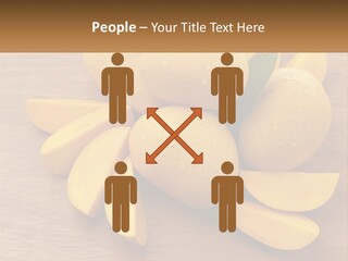 Cut Mango With Mango Leaf Juicy PowerPoint Template
