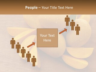 Cut Mango With Mango Leaf Juicy PowerPoint Template