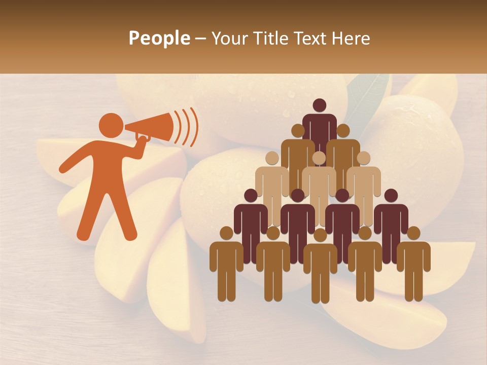 Cut Mango With Mango Leaf Juicy PowerPoint Template