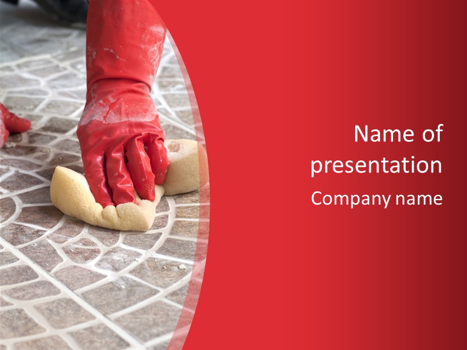 Hand White Worker PowerPoint Template