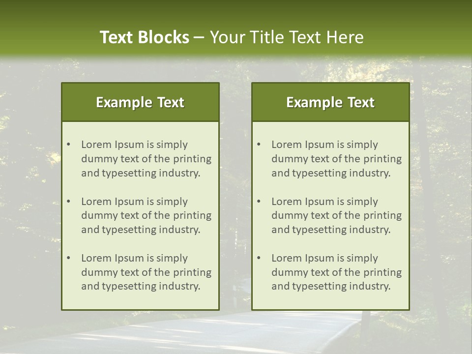Sunny Indirect Pavement PowerPoint Template