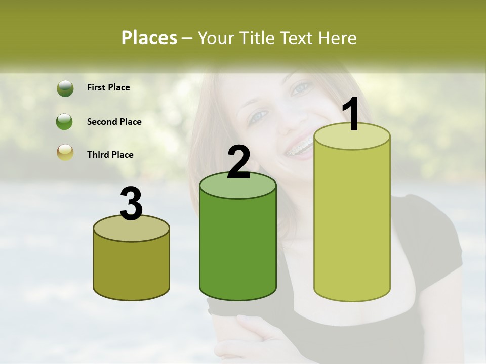 Female Smile Young PowerPoint Template