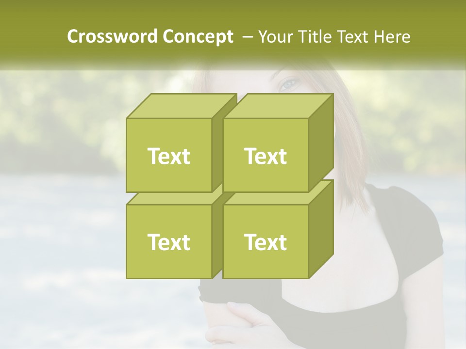 Female Smile Young PowerPoint Template