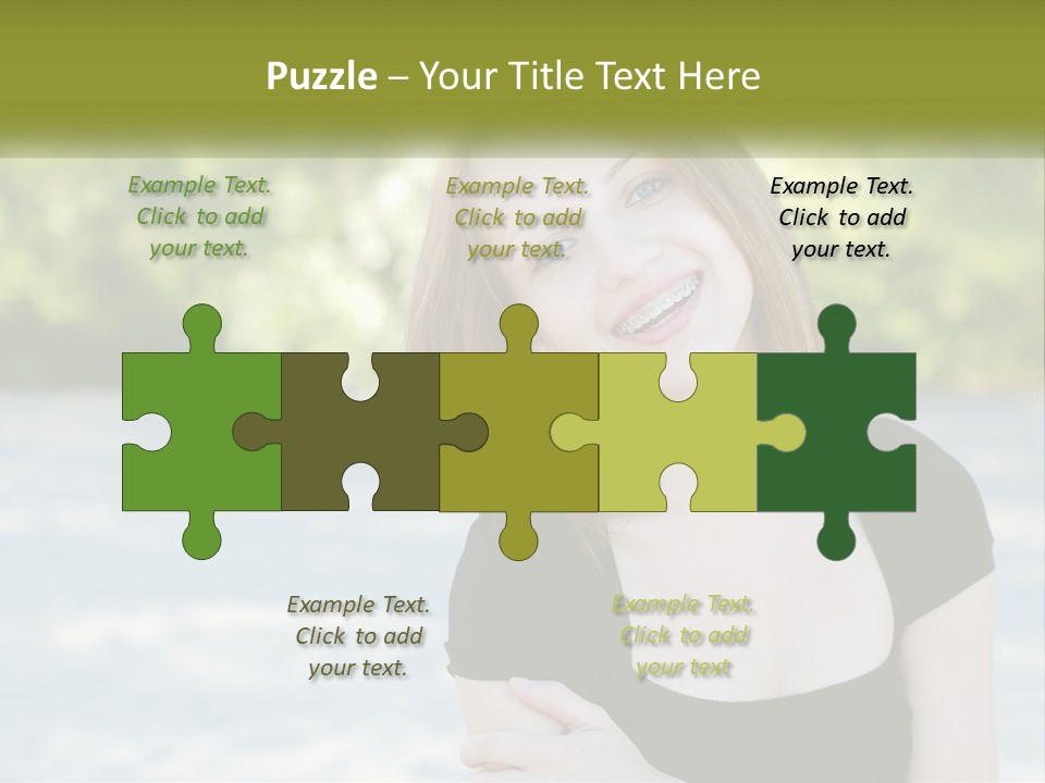 Female Smile Young PowerPoint Template