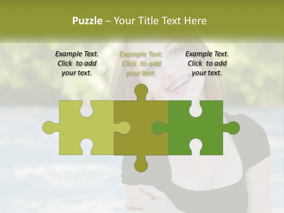 Female Smile Young PowerPoint Template