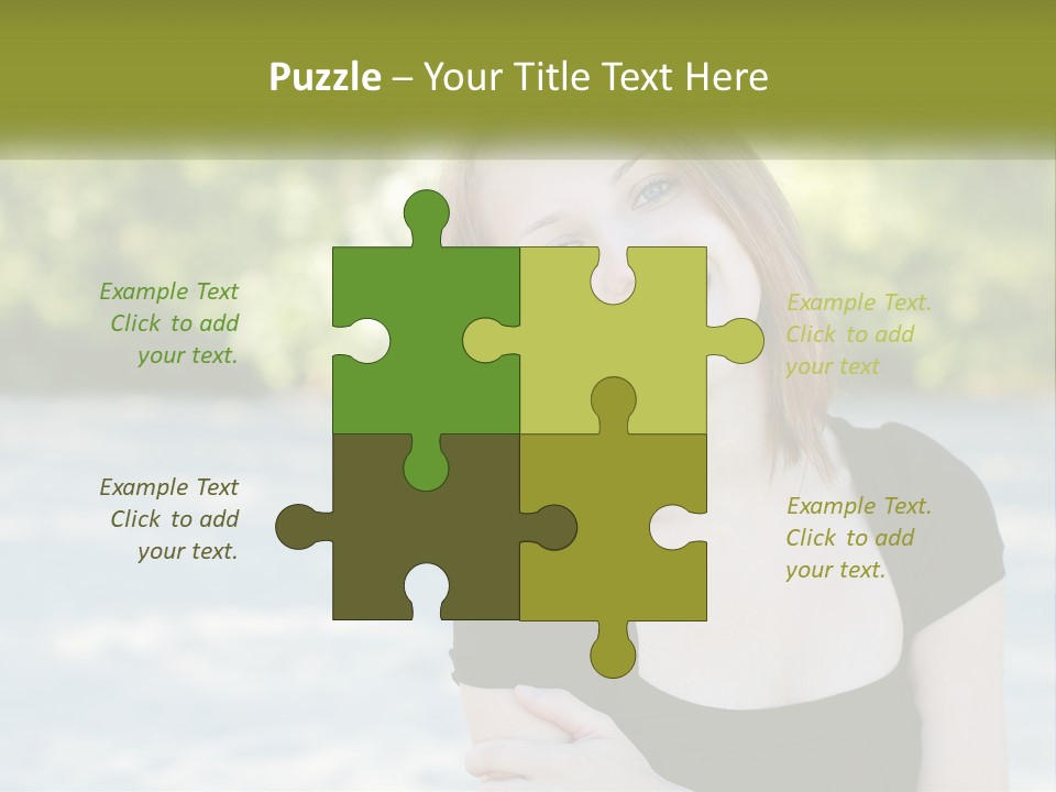 Female Smile Young PowerPoint Template