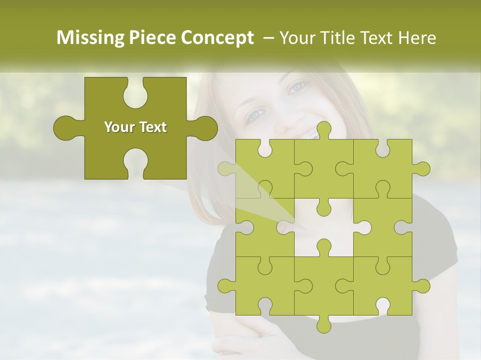 Female Smile Young PowerPoint Template