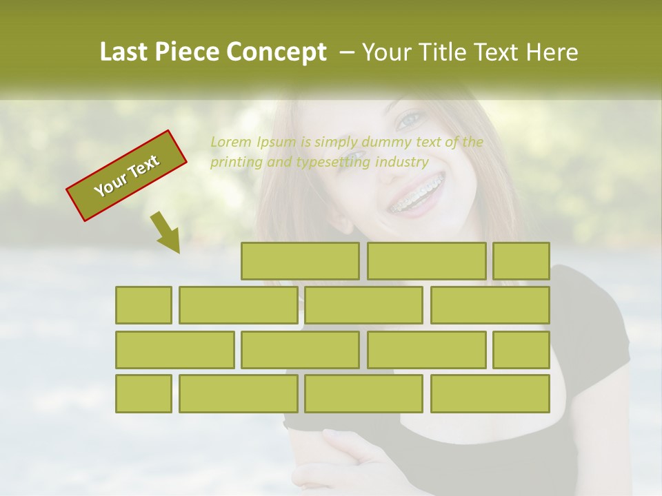 Female Smile Young PowerPoint Template