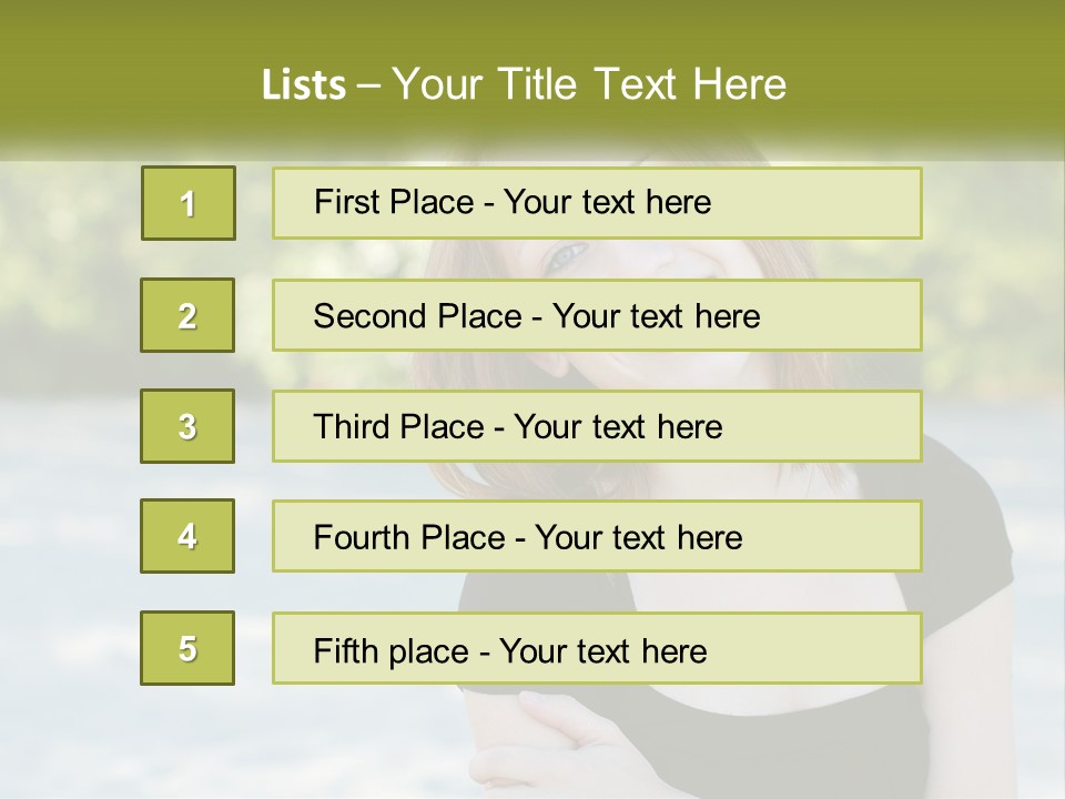 Female Smile Young PowerPoint Template