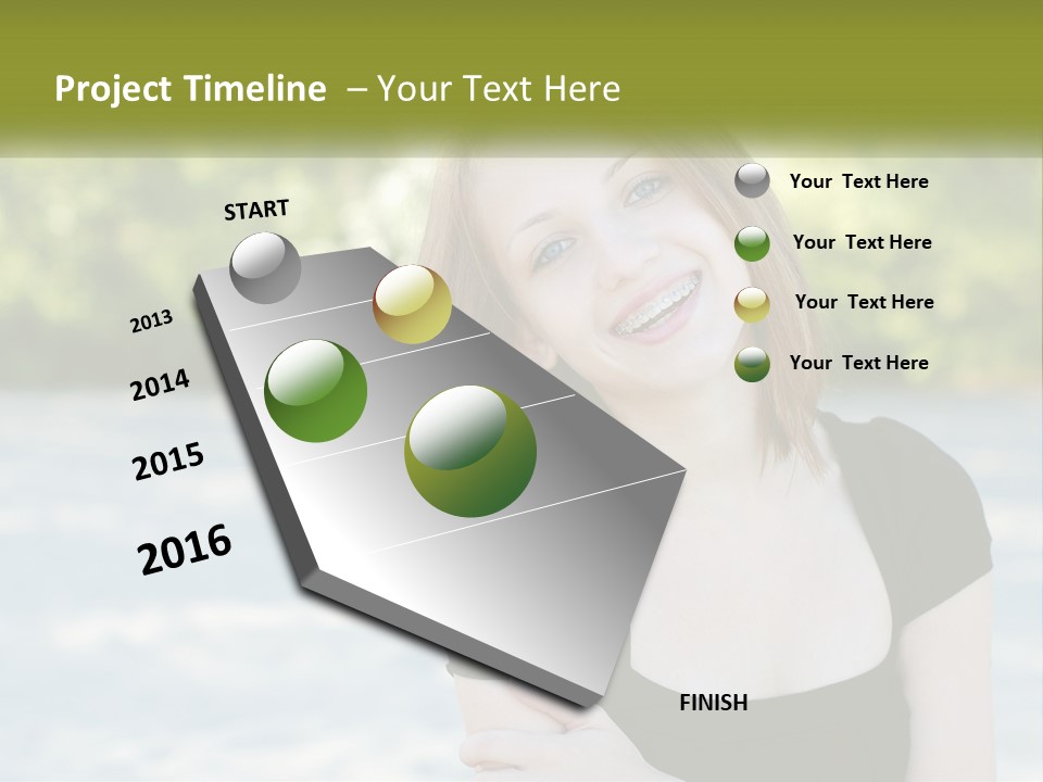Female Smile Young PowerPoint Template