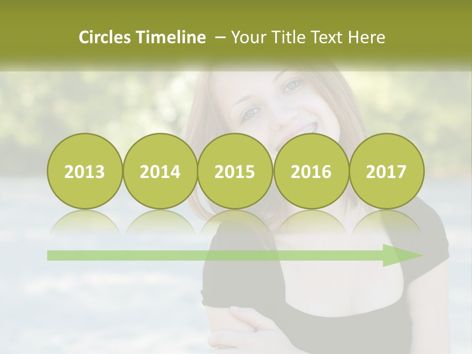 Female Smile Young PowerPoint Template