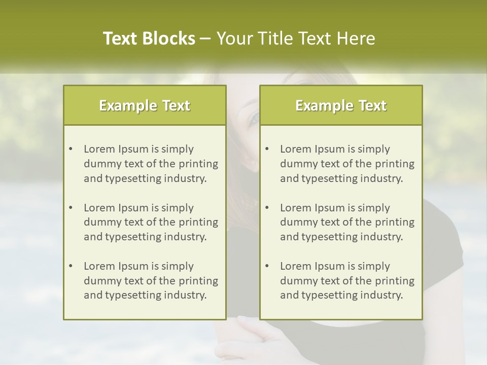 Female Smile Young PowerPoint Template