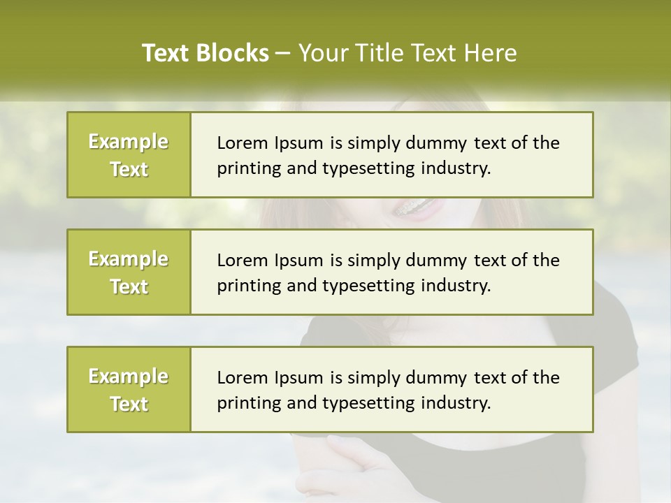 Female Smile Young PowerPoint Template