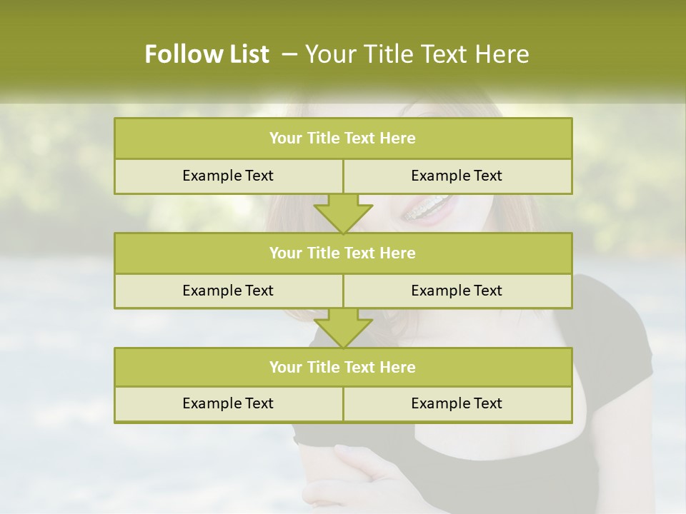 Female Smile Young PowerPoint Template