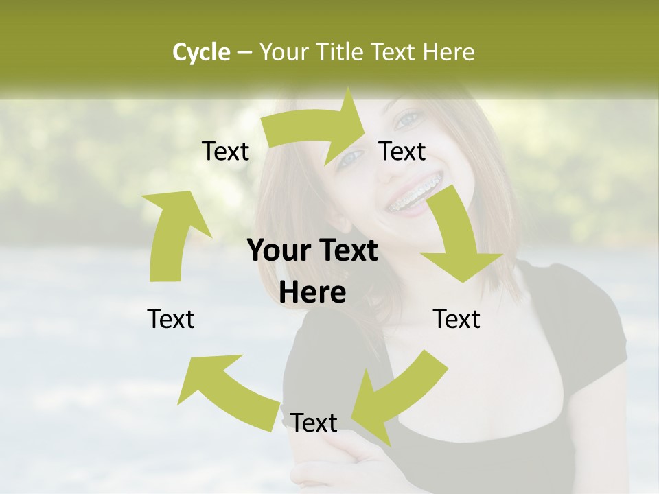 Female Smile Young PowerPoint Template