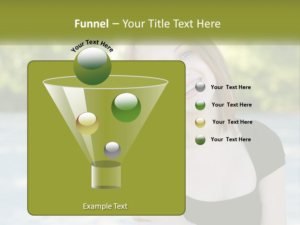 Female Smile Young PowerPoint Template