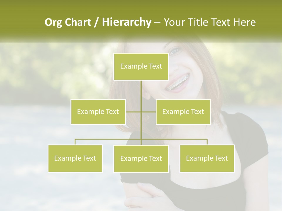 Female Smile Young PowerPoint Template