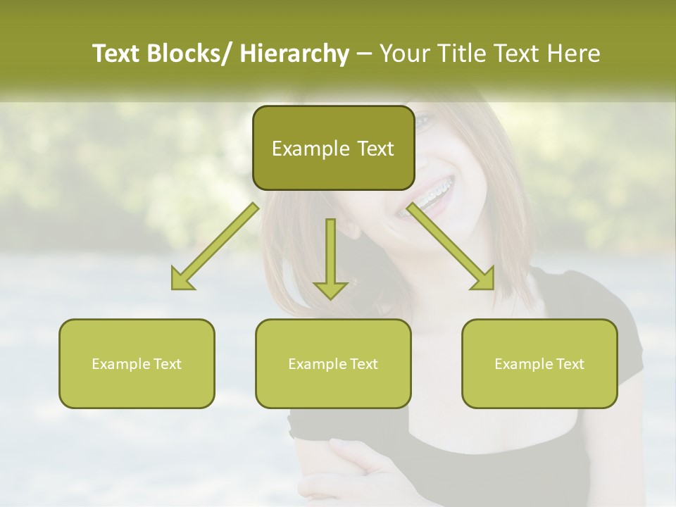 Female Smile Young PowerPoint Template