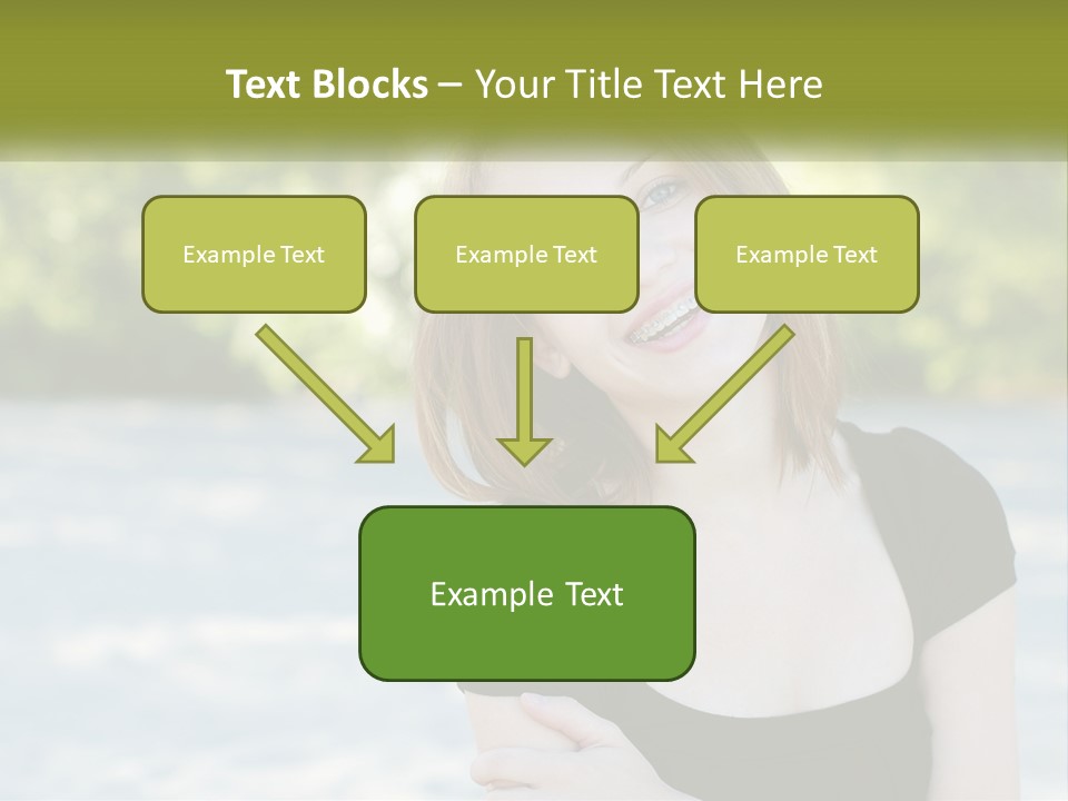 Female Smile Young PowerPoint Template