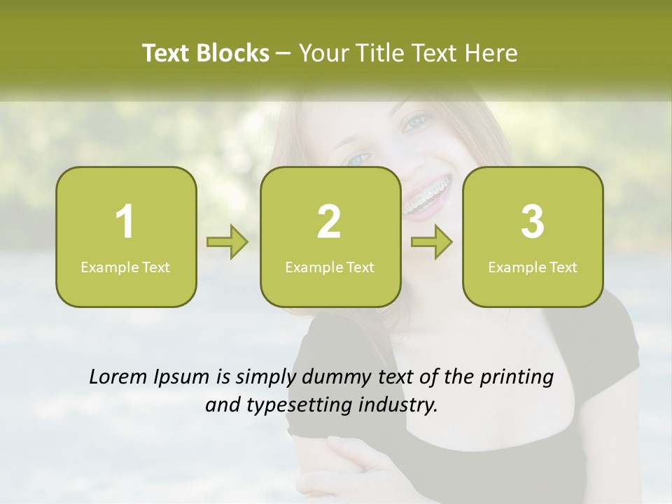 Female Smile Young PowerPoint Template