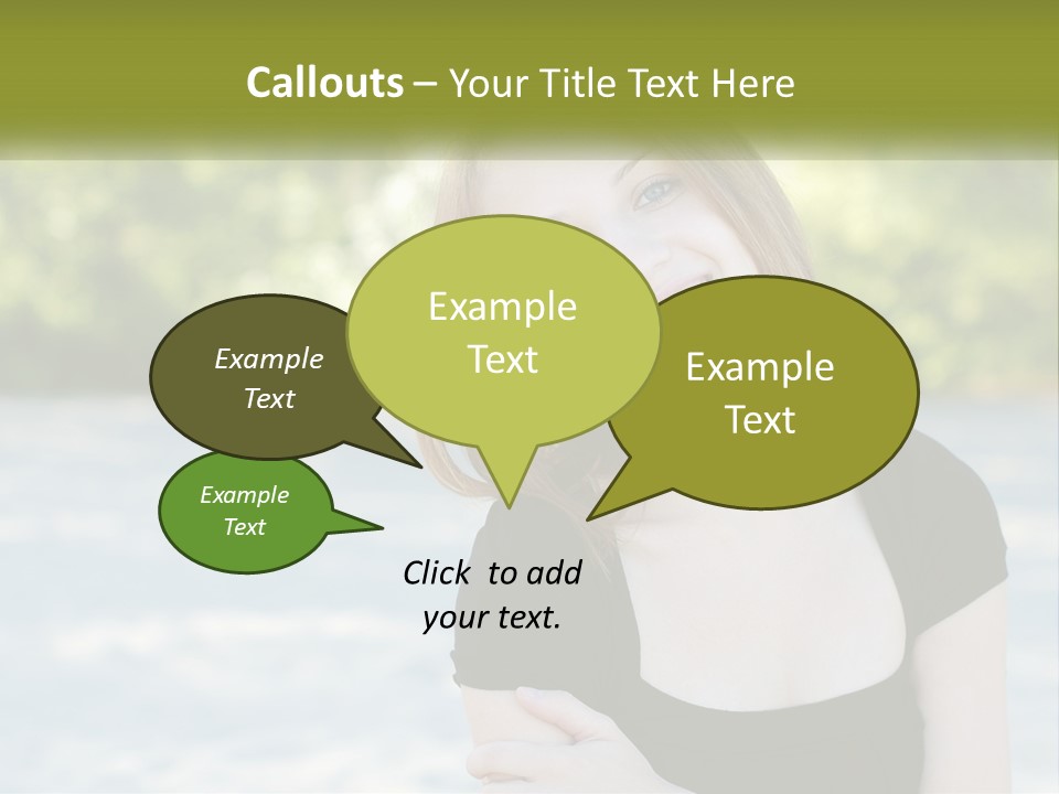 Female Smile Young PowerPoint Template