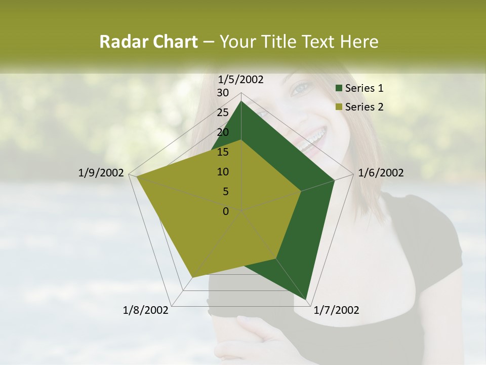 Female Smile Young PowerPoint Template