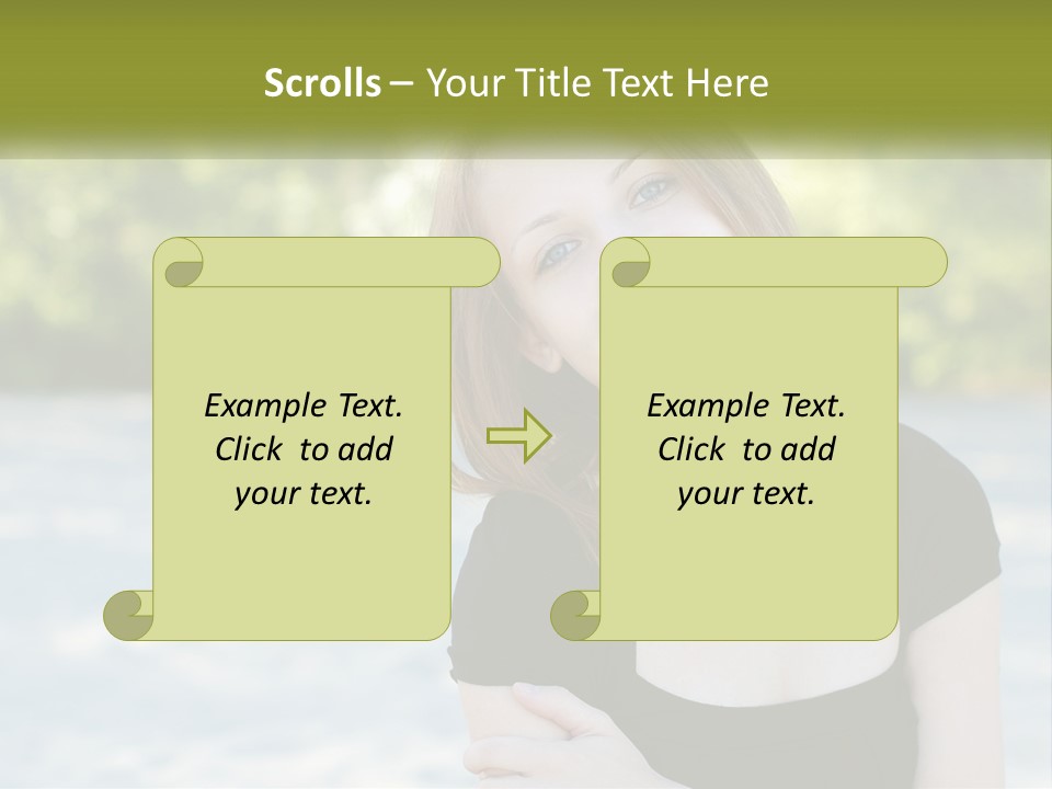 Female Smile Young PowerPoint Template