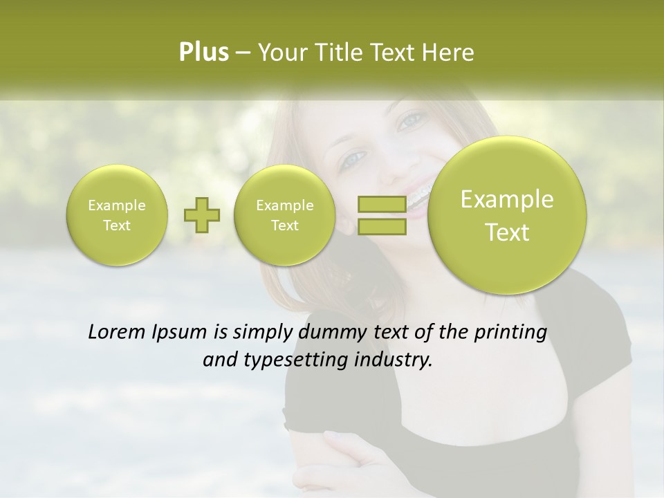 Female Smile Young PowerPoint Template