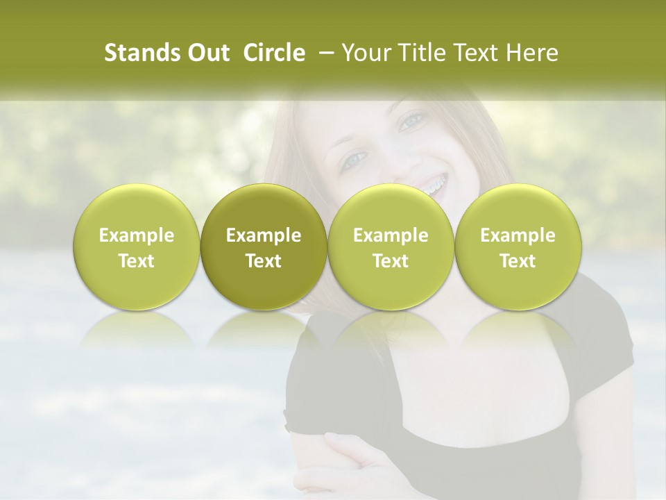 Female Smile Young PowerPoint Template