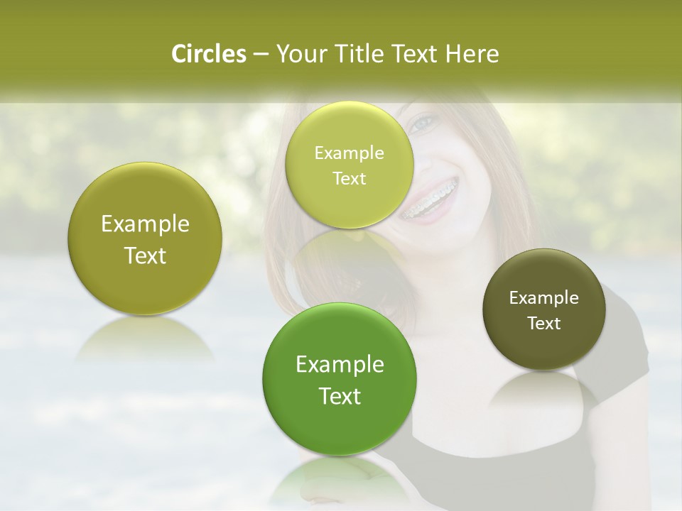 Female Smile Young PowerPoint Template