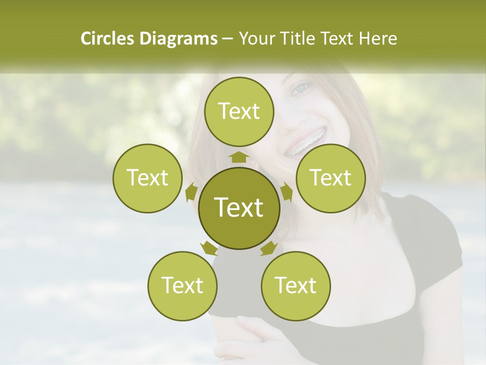 Female Smile Young PowerPoint Template