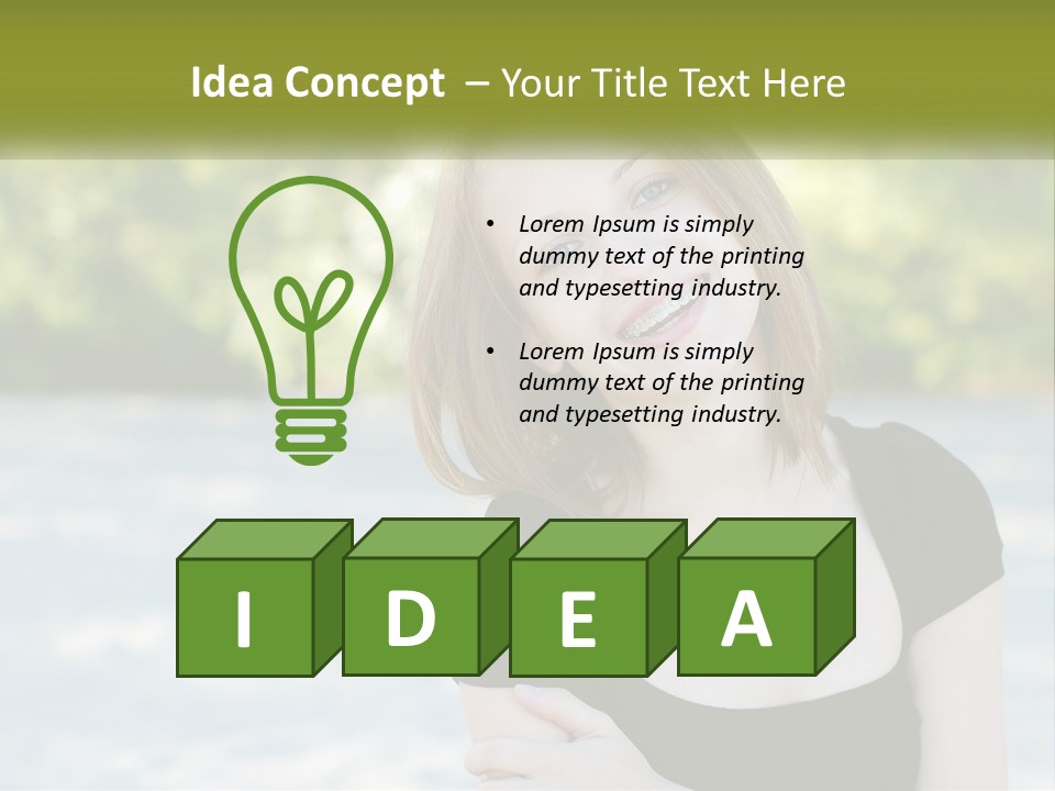 Female Smile Young PowerPoint Template