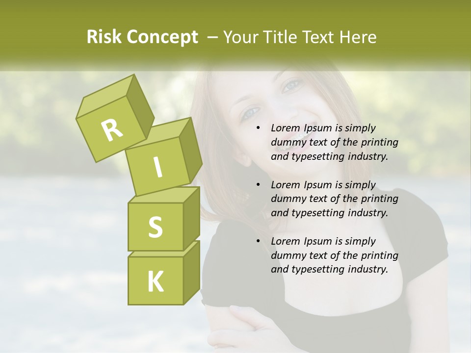 Female Smile Young PowerPoint Template