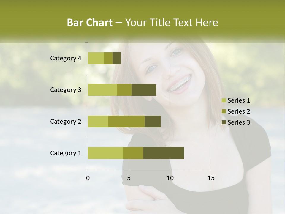 Female Smile Young PowerPoint Template