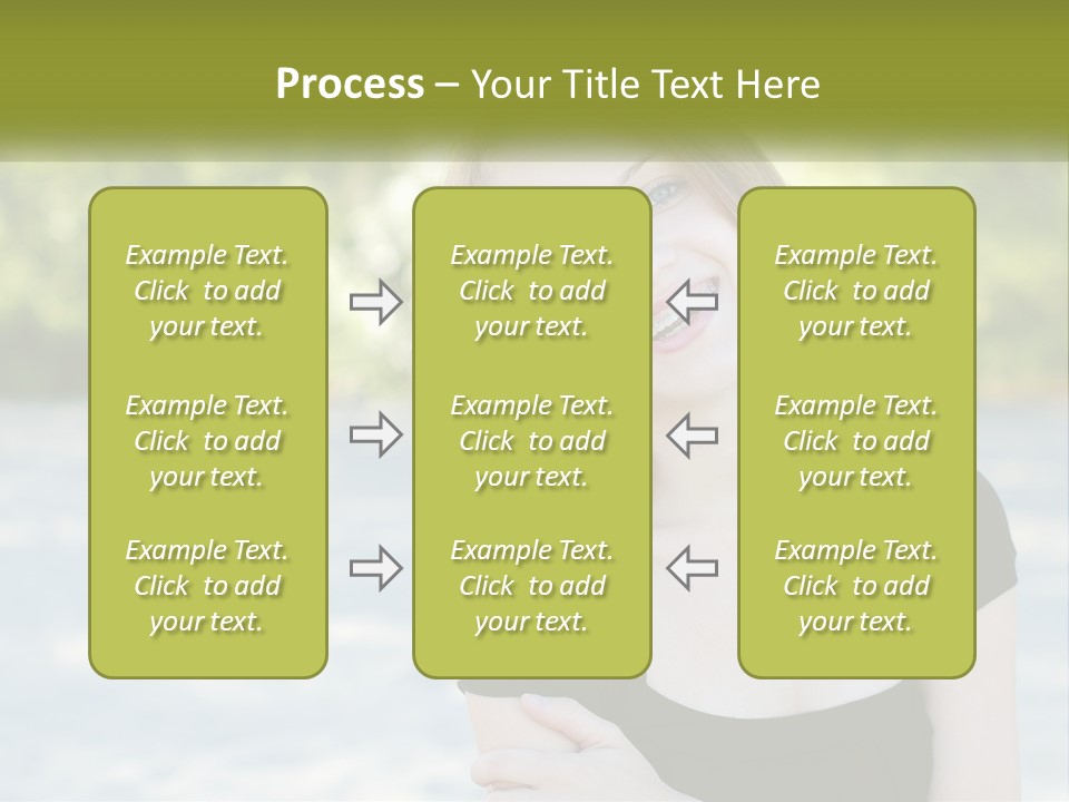 Female Smile Young PowerPoint Template