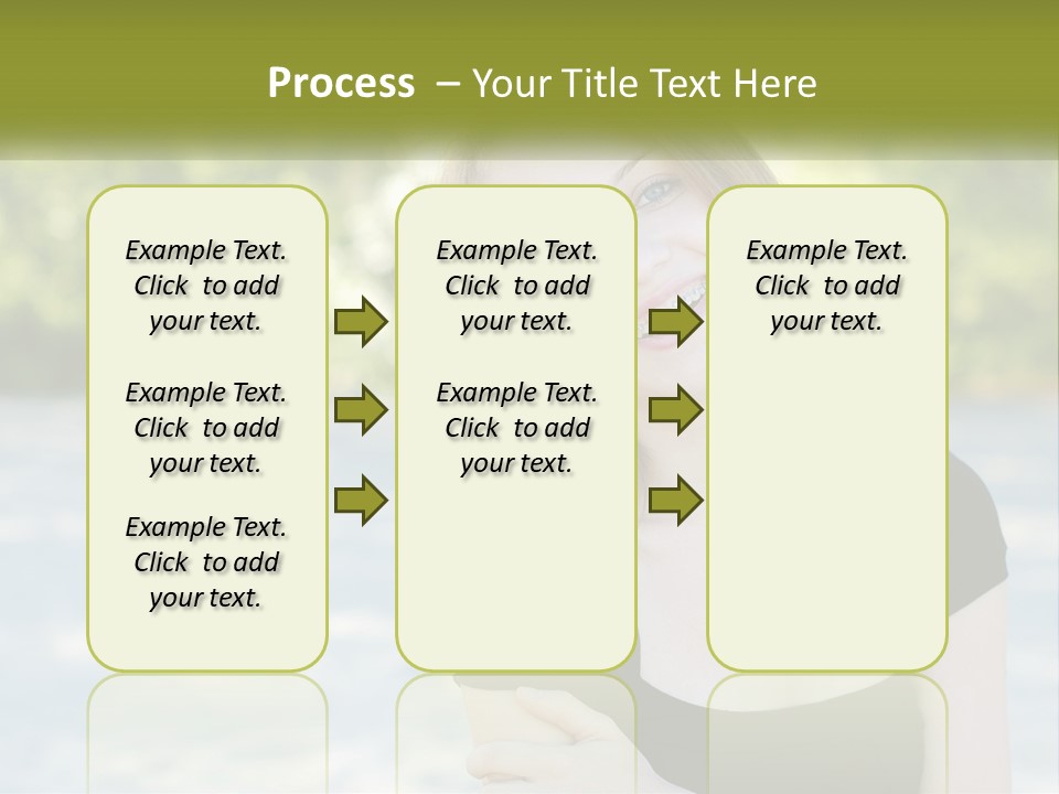Female Smile Young PowerPoint Template