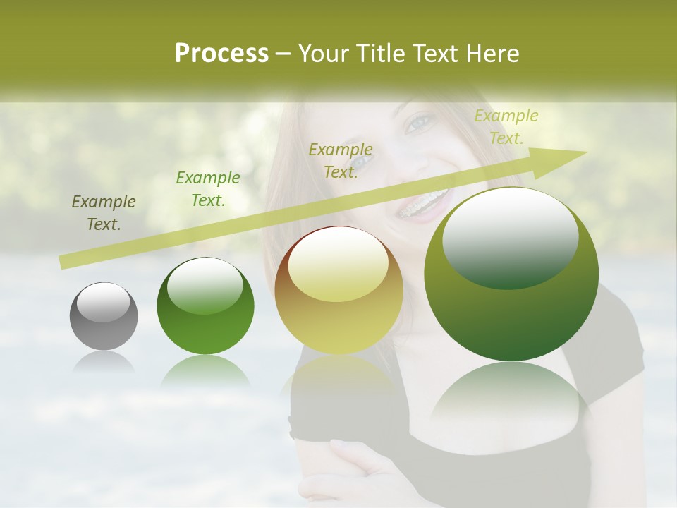 Female Smile Young PowerPoint Template