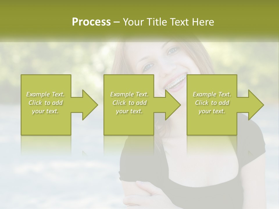 Female Smile Young PowerPoint Template