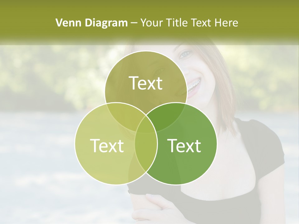 Female Smile Young PowerPoint Template