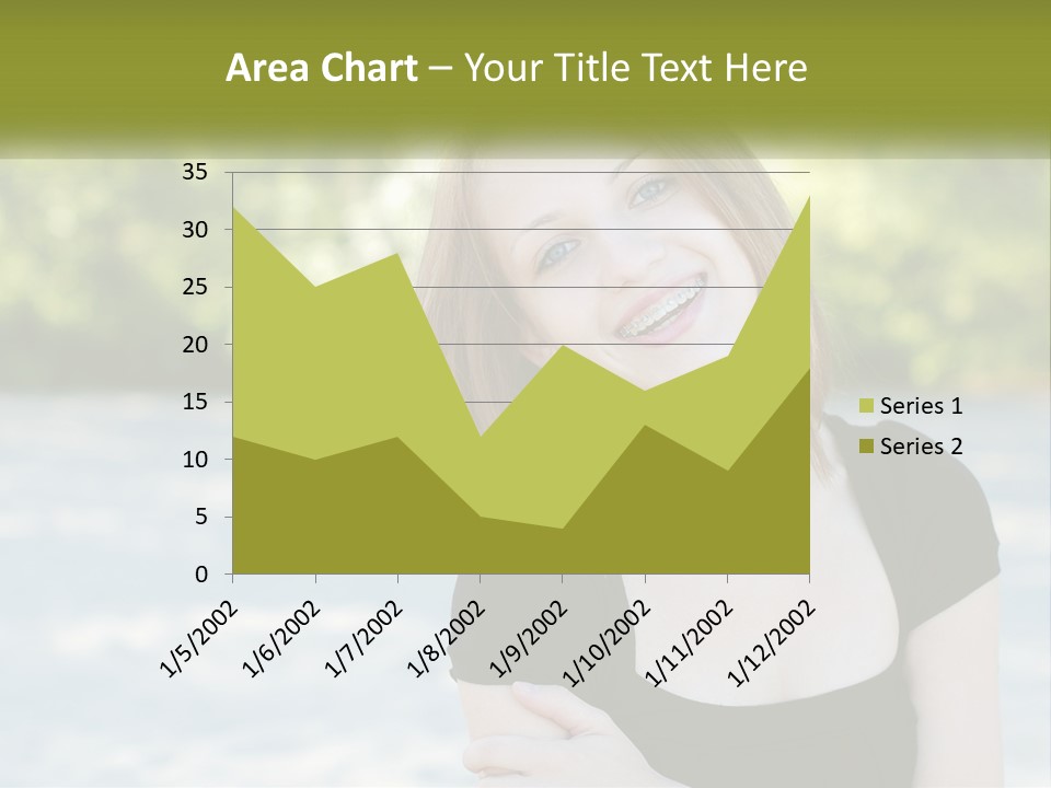 Female Smile Young PowerPoint Template